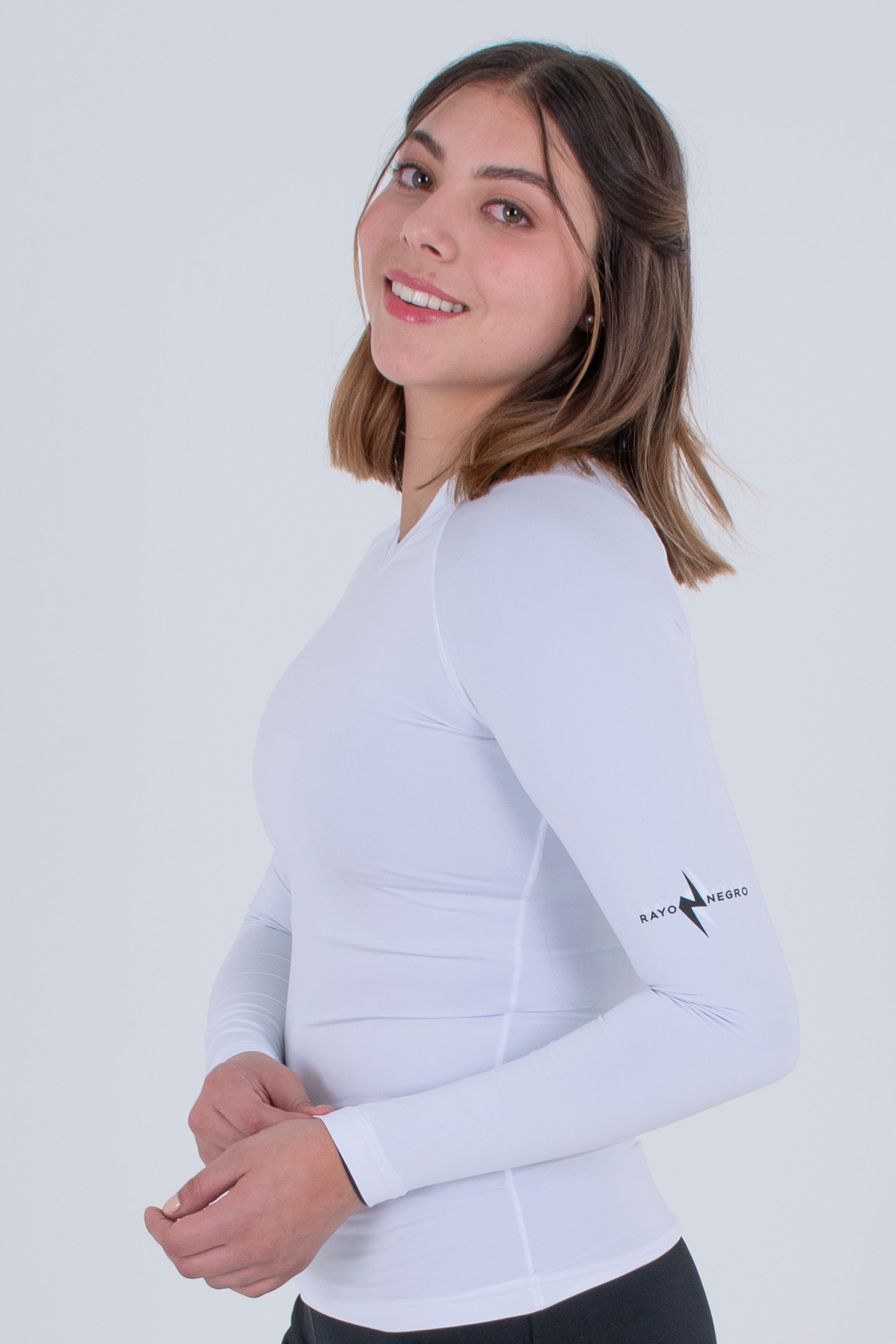 RayoNegro_BodyMangaLargaParaMujer_BodyDeMangaLarga_RopaDeFutbolAmericano_BodyMangaLargaFootball_BodyDeportivoParaMujer_BodyBlancoDeportivoMangaLargaFemenil_BodyMangaLargaFemenil
