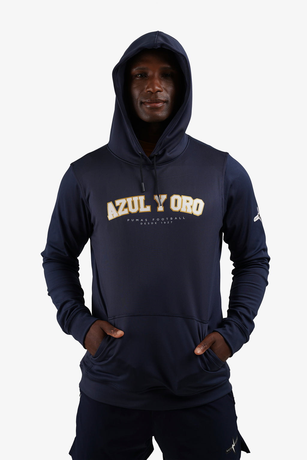 SUDADERA AZUL Y ORO ESSENTIALS