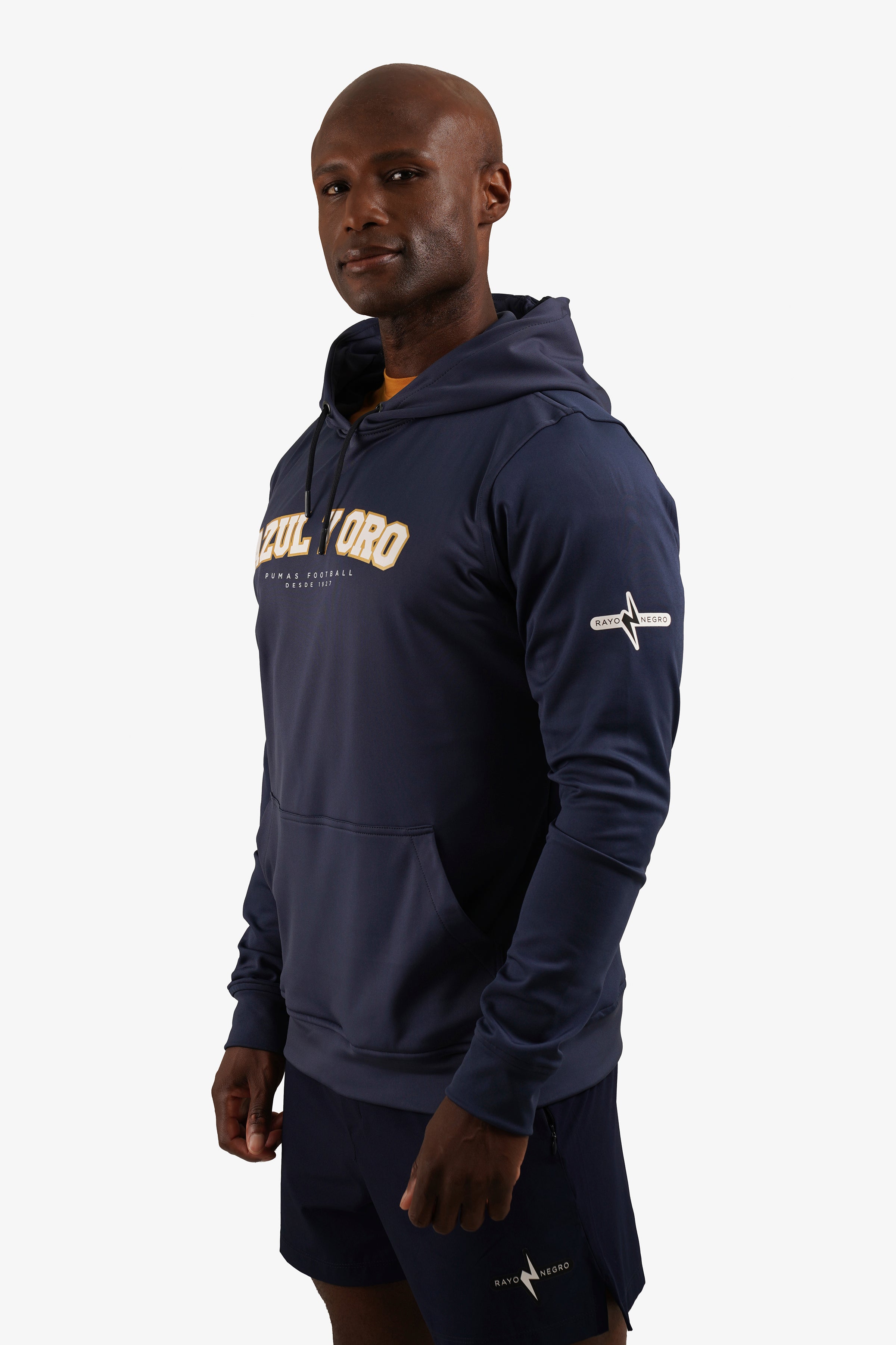 SUDADERA AZUL Y ORO ESSENTIALS