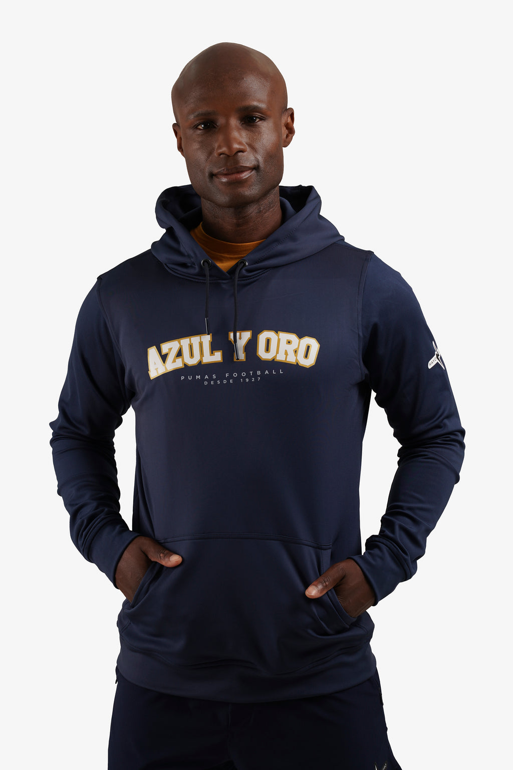 SUDADERA AZUL Y ORO ESSENTIALS