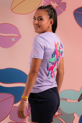 PLAYERA LAVANDA JUEGA COMO NIÑA