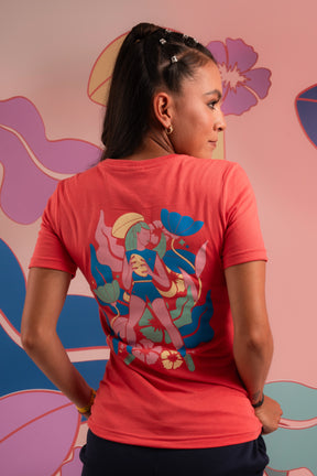 PLAYERA SALMÓN JUEGA COMO NIÑA